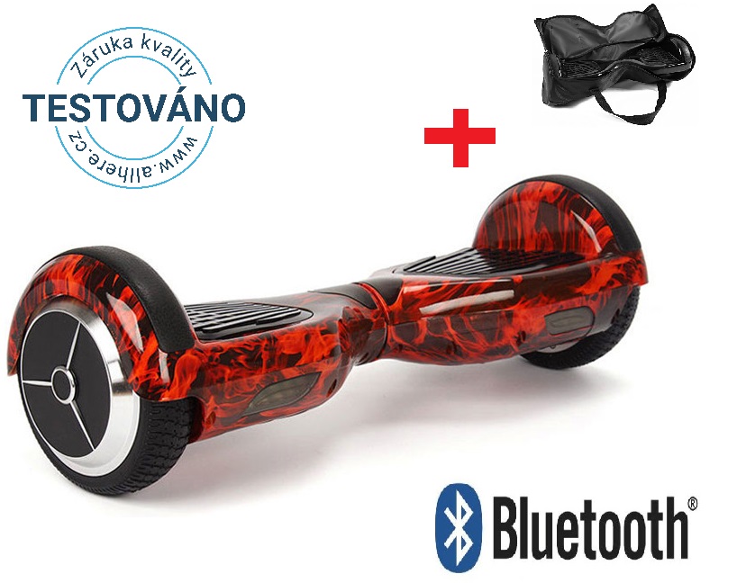 Hoverboard EcoWheel 6,5" standard s Bluetooth - ohnivá