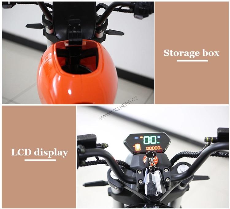 Elektrická koloběžka Chooper EcoWheel GR25 1500W 40Ah - Oranžová