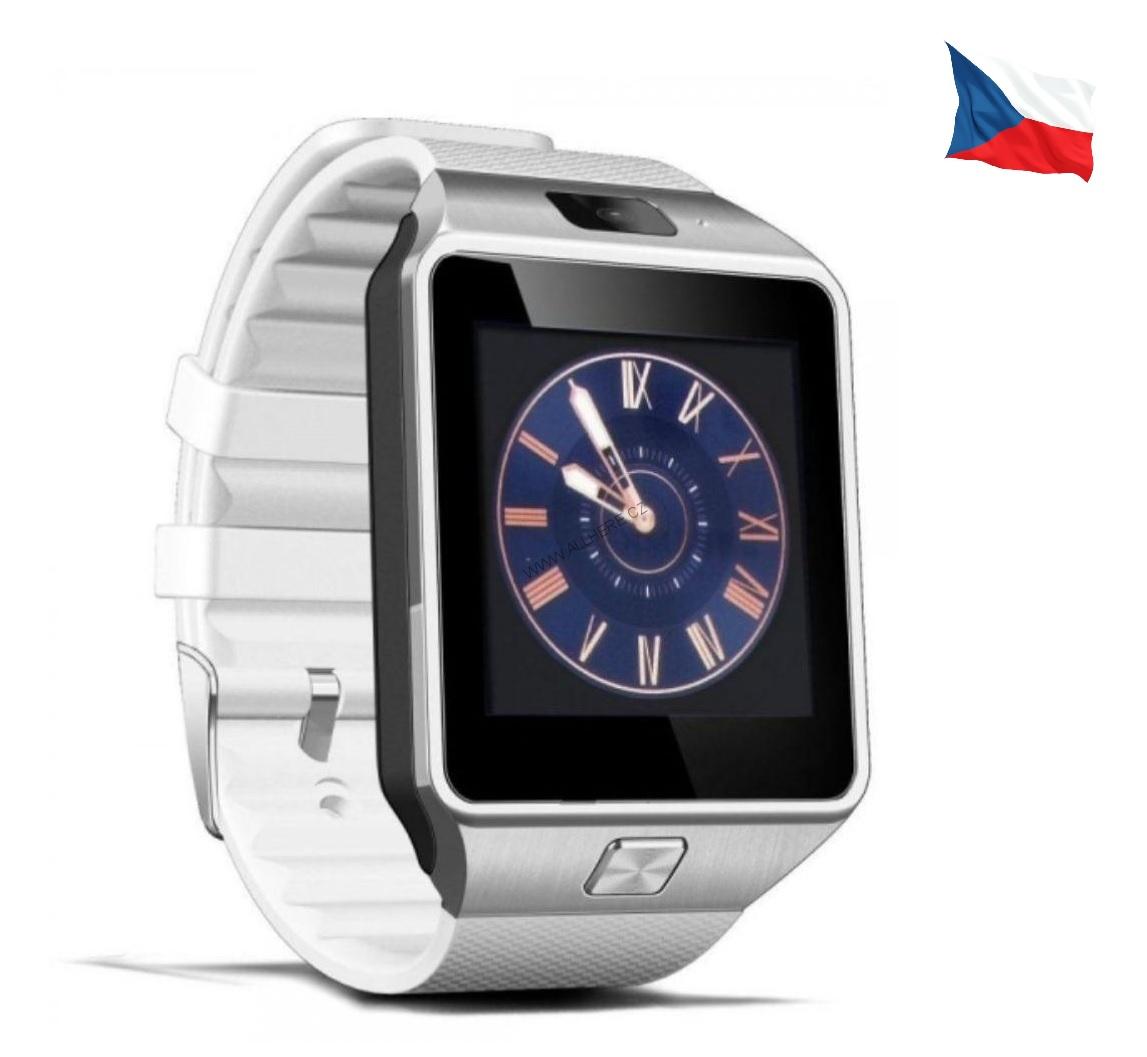 Hodinky SMARTWATCH DZ09 Bílá + České menu