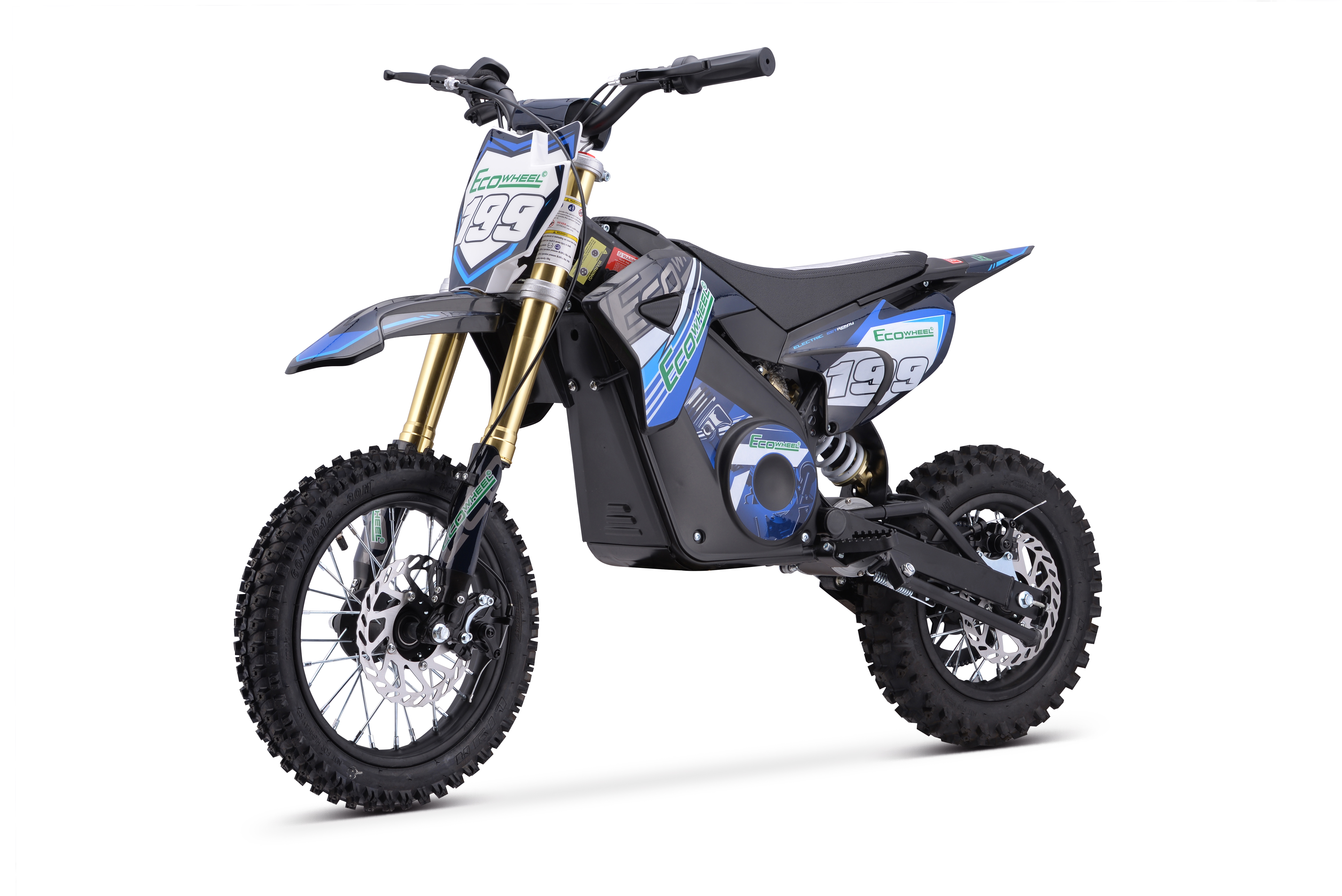 Elektrická Minicross motorka EcoWheel Silender 1000W 12/10 modrá