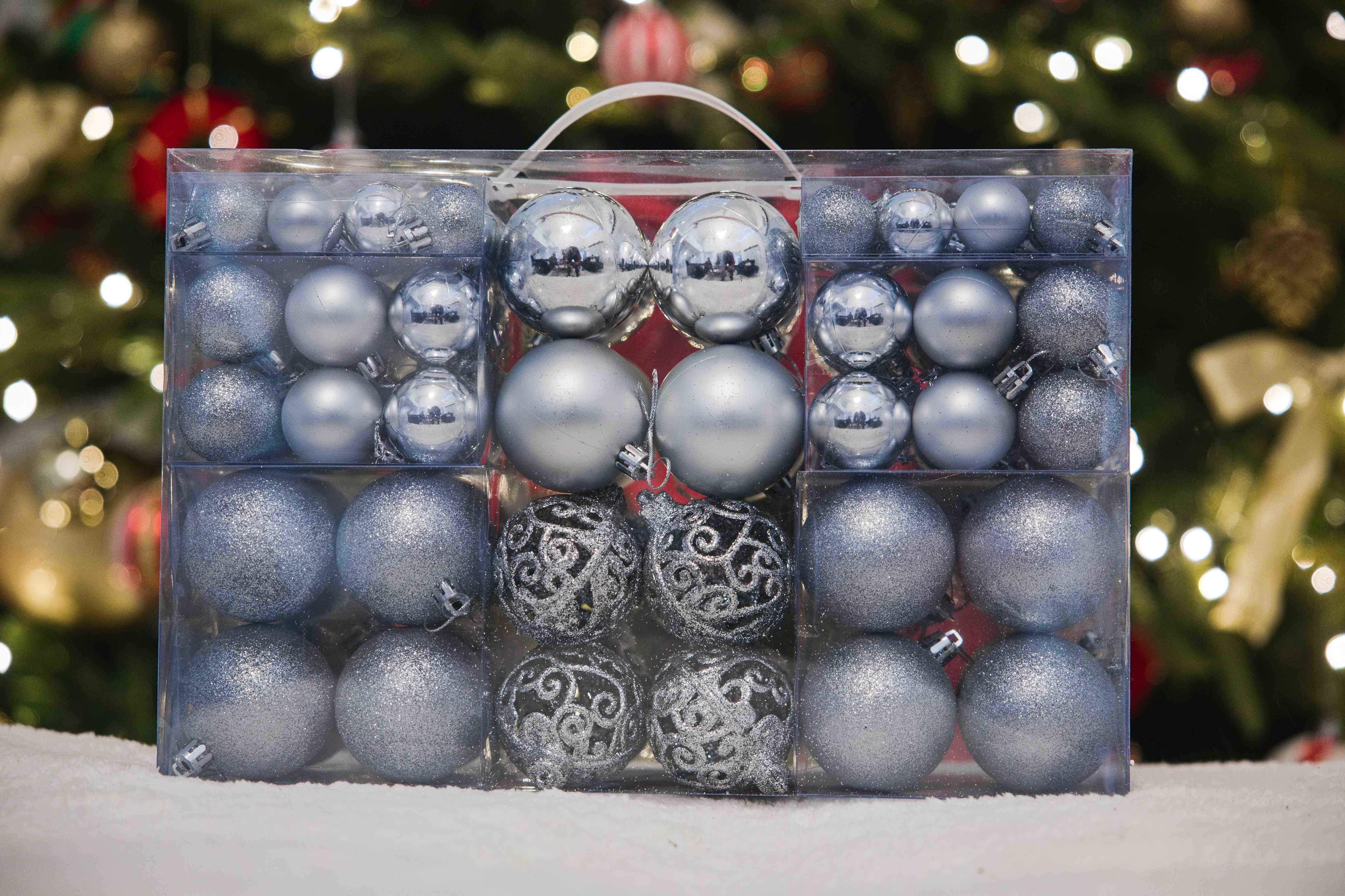 Vánoční ozdoby BIGPACK 100 koulí EcoSpark SILVER