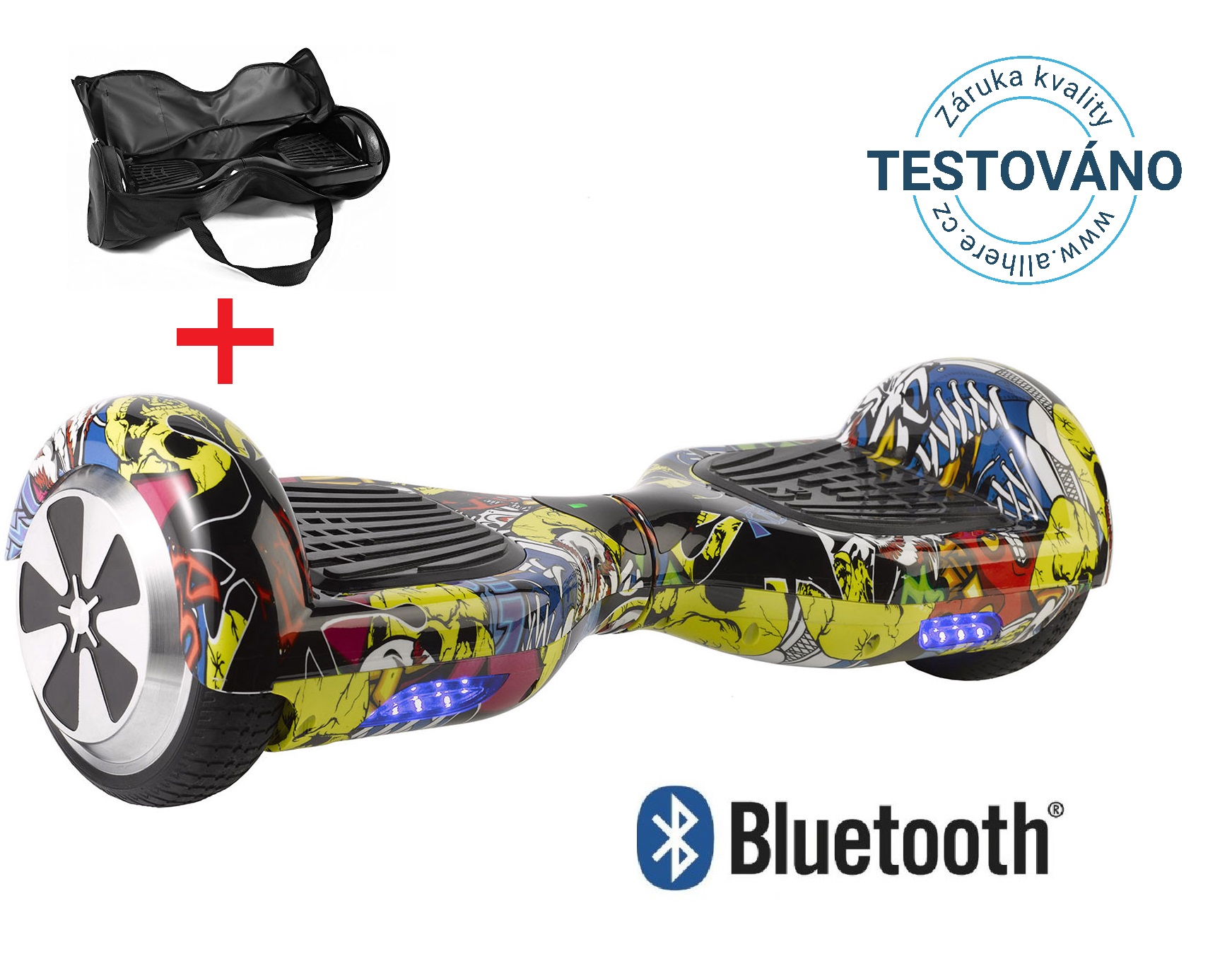 Hoverboard standard grafitty s bluetooth reproduktorem