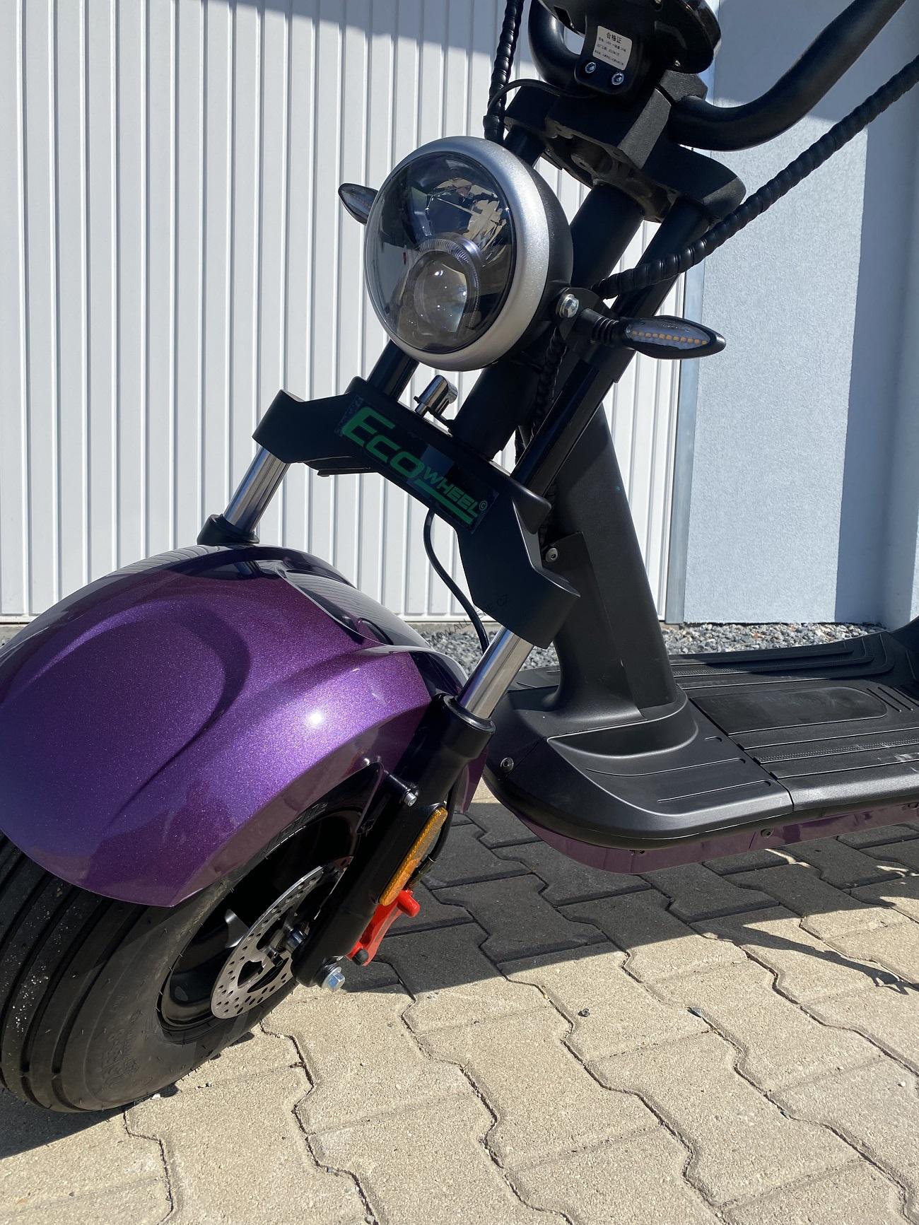 Elektrická koloběžka EcoWheel GR40 12Ah 1500W COC fialová