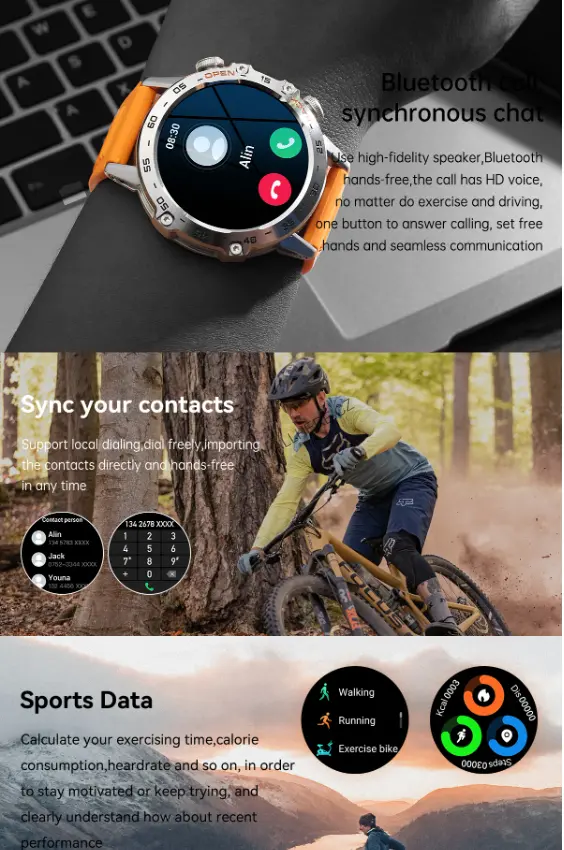 Chytré hodinky EcoSpark Vira52 voděodolné