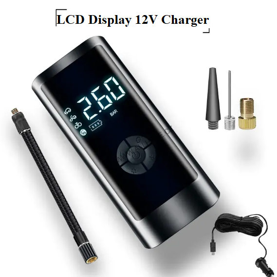 Kompaktní 12V kompresor EcoWheel AIRPUMP s nástavci