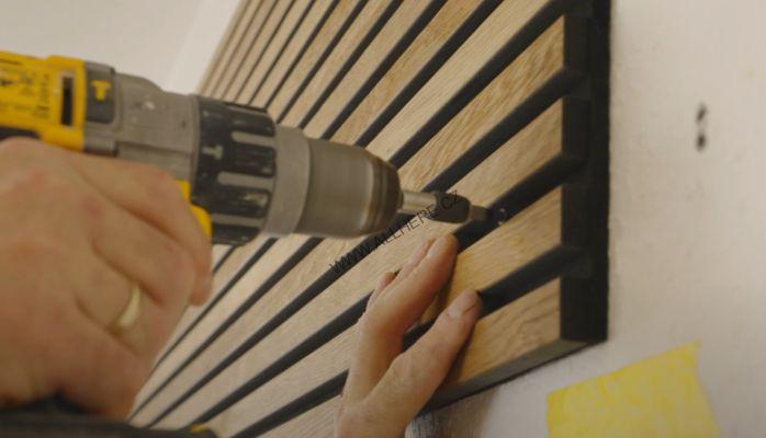 Akustický obkladový SLATWALL panel EcoSpark Black OAK - 2700x600mm