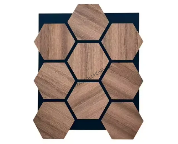 SlatWall Hexagon obkladový panel EcoSpark PLATE6 Světlý OAK