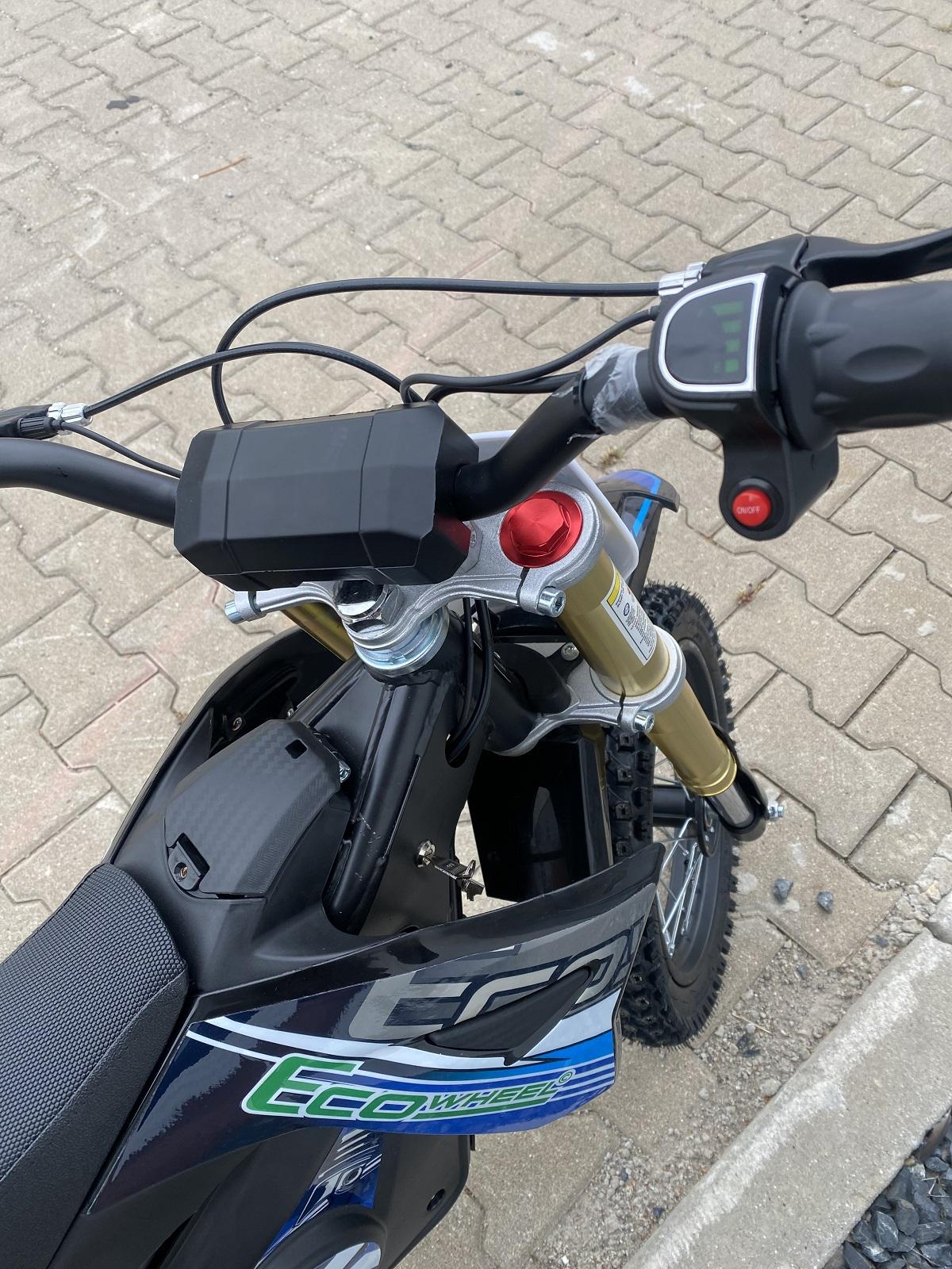 Elektrická Minicross motorka EcoWheel Silender 1000W 12/10 modrá